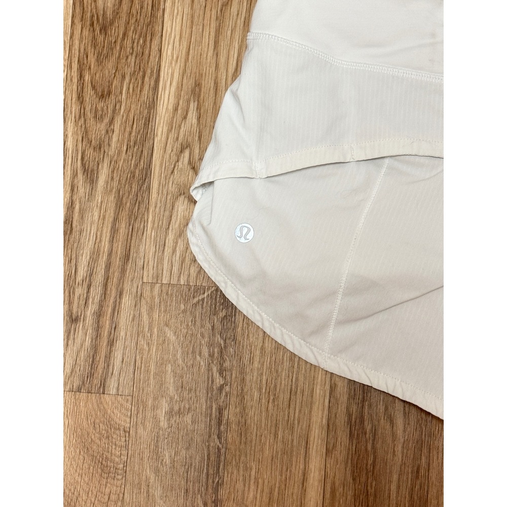 Lululemon Speed Up Low-Rise Lined Short 2.5 White Running Athletic Shorts Size 6 - Picture 6 of 8